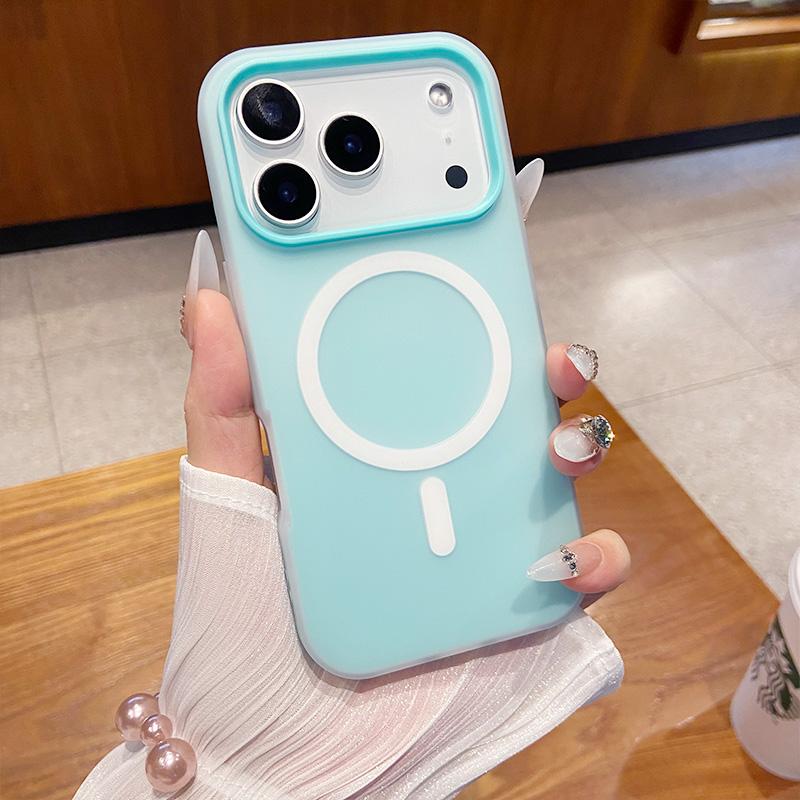 Luxury 2 in1 Candy Magnetic Wireless Charging Case for IPhone 17 Air 12 13 14 15 16 Pro Max TPU+PC Shockproof Bumper Cover
