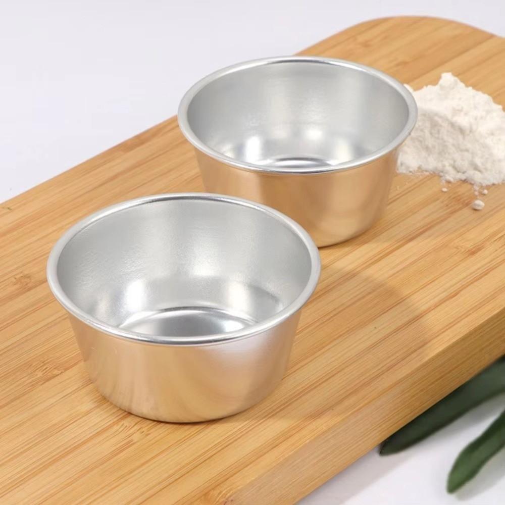 5Pcs Aluminum Zinc Zinc Alloy Nonstick Cupcakes Cup Round Shape Cake Mold Pan Eggs Tart Moulds Home Kitchen