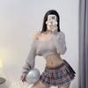 Sex lingerie sweater uniform sexy cute campus skirt suit passion free pure desire suit