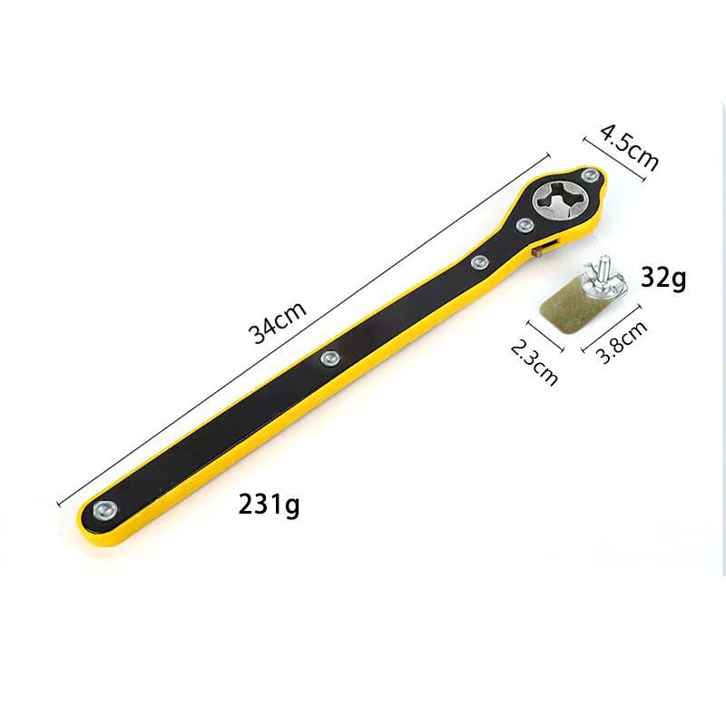 Labor-Saving Car Jack Ratchet Wrench and Scissor Tire Removal Tool
