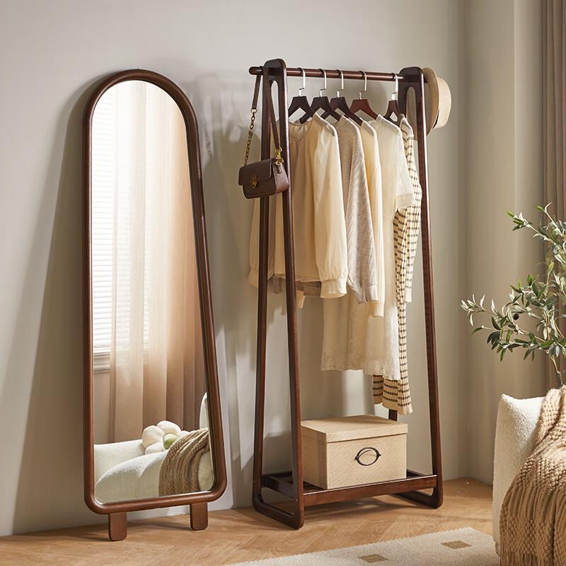 Solid Wood Floor Standing Coat Rack