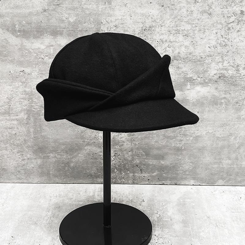 High-Density Wool Felt Flat Newsboy Cap - Warm and Stylish Beret with Imitation Irregular Design