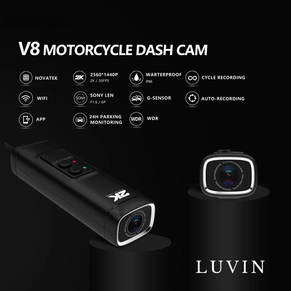 Motorcycle Camera Dvr 1440P Video Recording Wifi App Waterproof 2K Motorcycle Black Box dashcam moto with accessories