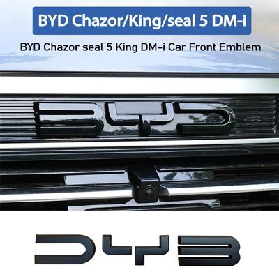 For BYD Chazor Seal 5 DM-i BYD King 2024 2025 Car Front Emblem Blackening Badge Decal Black Modification Sticker