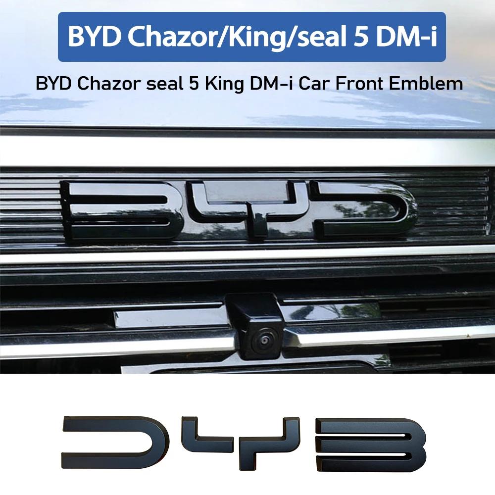 For BYD Chazor seal 5 DM-i BYD King 2024 2025 Car Front Emblem Blackening Badge Decal Black Modification Sticker
