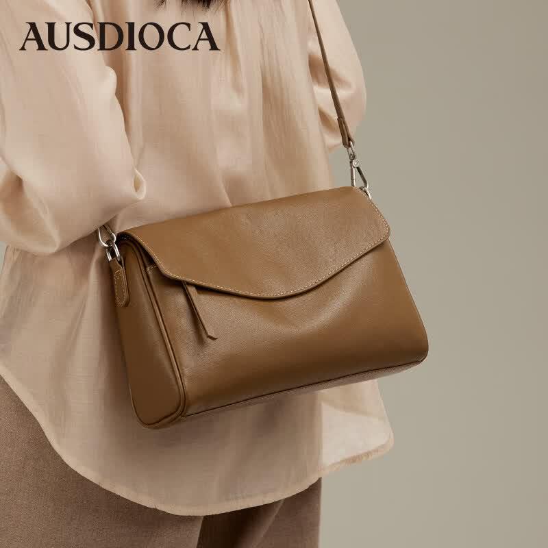 Aodijia Genuine Leather Mom s Crossbody Shoulder Bag