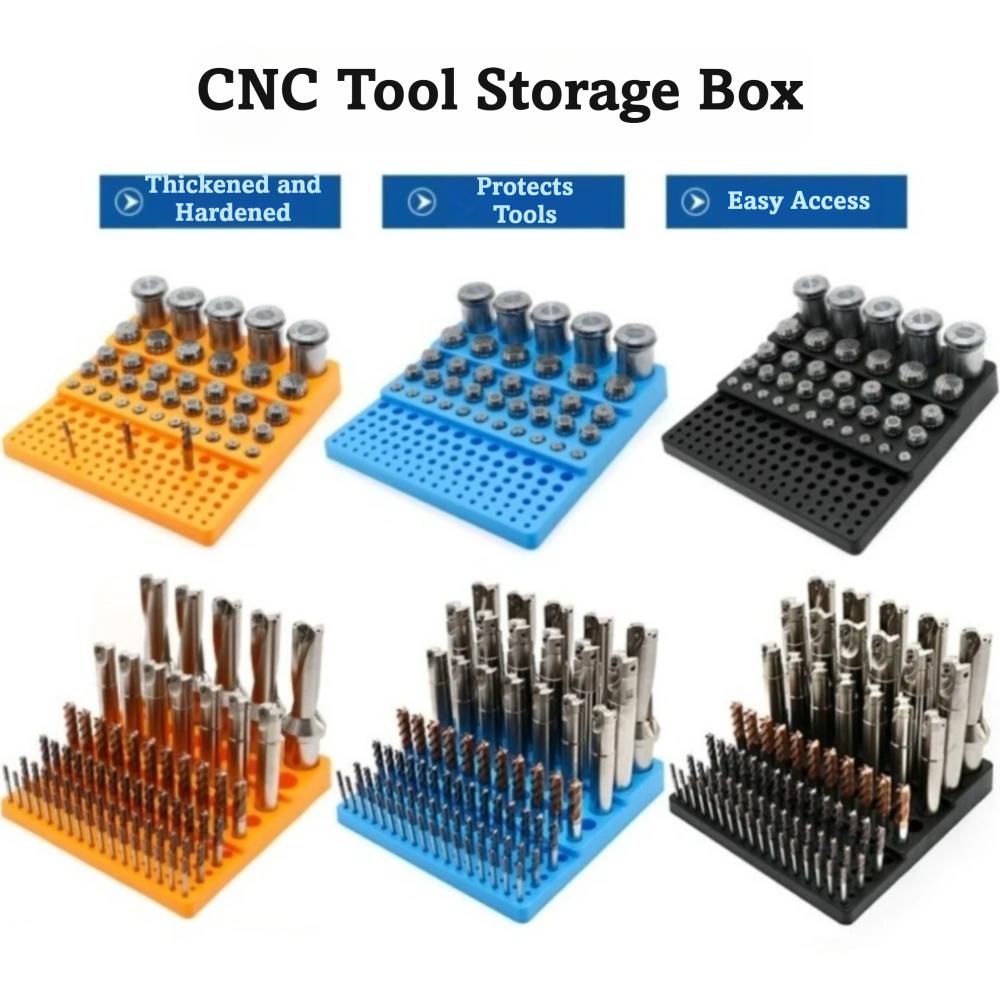 Plastic Material Storage Box Multifunction Drill Bit Holder Box For CNC Machine