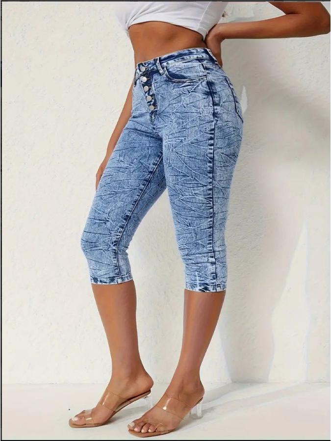 

High-Waisted Light Denim Jeans for Women - Summer Spicy Style, High-Elastic Tight Fit