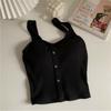Women's Cropped Tops with Bra Pads Summer Corset Korean Suspenders Vest Sexy Camisole Slim New