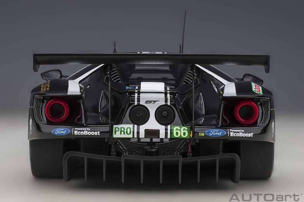 AUTOart 1/18 Scale Finished Model 81910 Ford GT 2019 #66 Le Mans 24 Hours LMGTE Pro Class Black/White