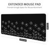 Simple black flower oversized desktop pad 400 * 900 * 3mm suitable for keyboard notebook and computer mouse pad