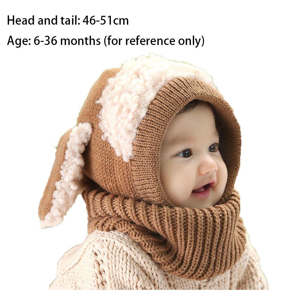 Winter Baby Kids Scarf Hat Hooded Knit
