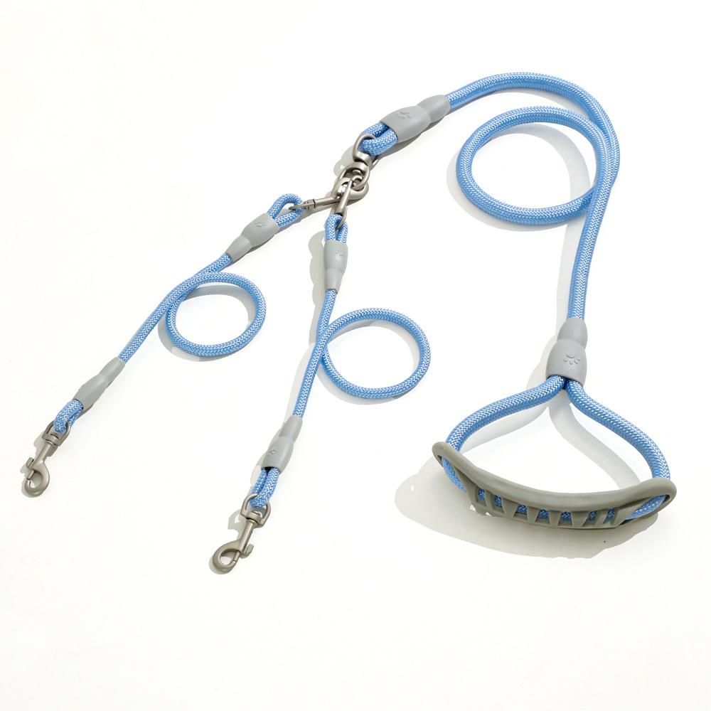 

Съемный поводок для двух собак - не спутывается, вращается на 360°, двойной поводок для прогулок с двумя собаками, двойной поводок для средних и маленьких собак S(0.39in x 50.06in) небесно-голубой