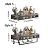 Space Aluminium Wall Shower Shampoo Rack Punch Free Wall Hanging Storage Rack  Kitchen