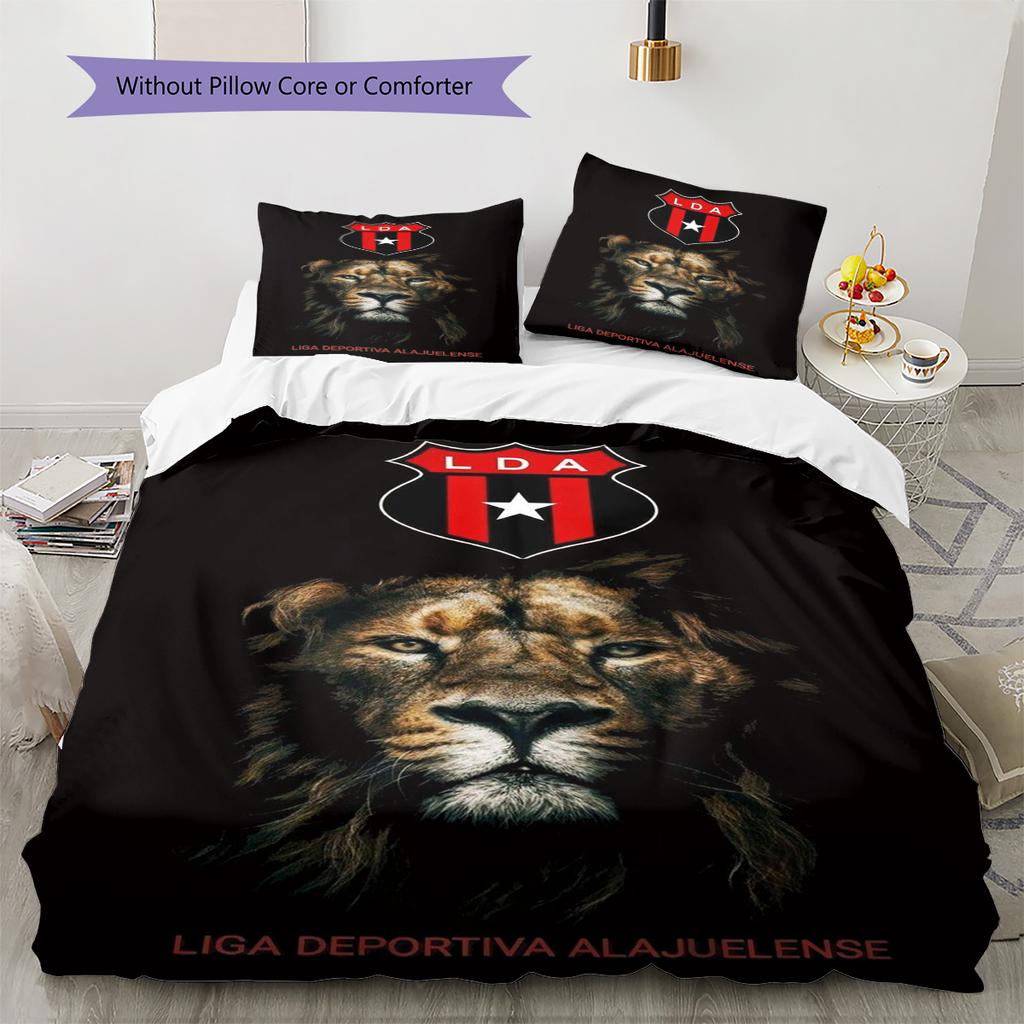 Alajuelense Pattern Bedding Set Quilt Cover Pillowcase Home Decor Gift (1 * duvet cover + 2 * pillowcase, without core)