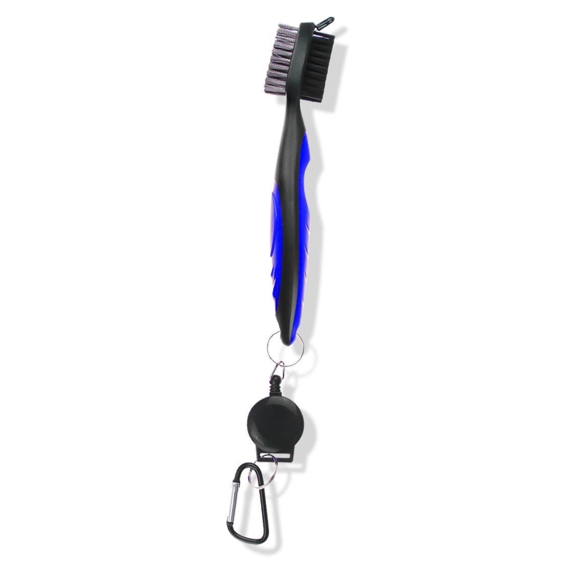 

Golf Club Brush Club Cleaner with 2 Ft Retractable Extension Cord and Aluminum Carabiner Golf Bag Accesso One Size