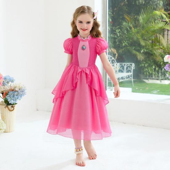 Kinder Prinsessenjurk Kostuum Lichtgewicht Polyester Jurk Podiumoptreden En Dagelijkse Kleding Outfit voor Halloween Cosplay Verjaardagsfeest