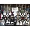 Christmas Static Window Clings Snowflakes Reindeer Santa Claus Stickers Xmas Home Decorations For Glass