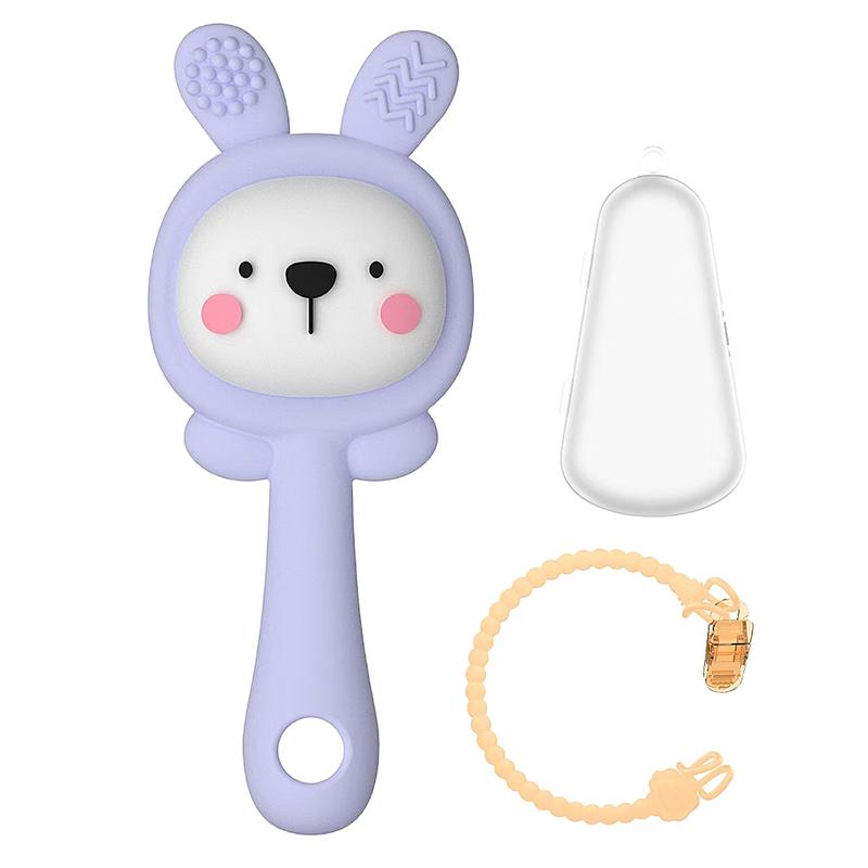 1 Set Newborn Hand Ringing Bell Can Bite Water Boiled Sand Hammer Early Education Training Props Baby Ringing Bell Rabbit Toy