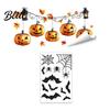 Festive Home Window Art Halloween Clings Pumpkins Skeletons Ghosts And Bats Print Decorative Reusable Seasonal Stickers Decals Electrostatic
