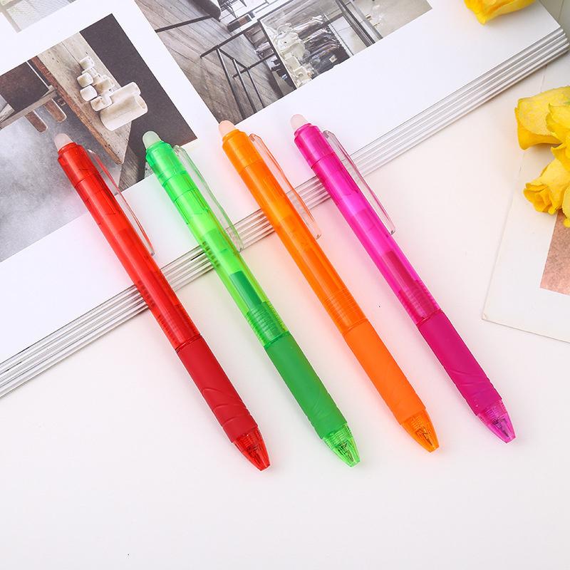 1 Piece Stationery School Office Erasable Press Multicolour Gel Pen Supply Cute Kawaii Creative Pretty Lovely Pen