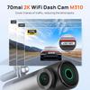 Dash Cam M310 1296P QHD Front Car Camera with G-Sensor, Night Vision, WiFi, Voice Control, Loop Recording