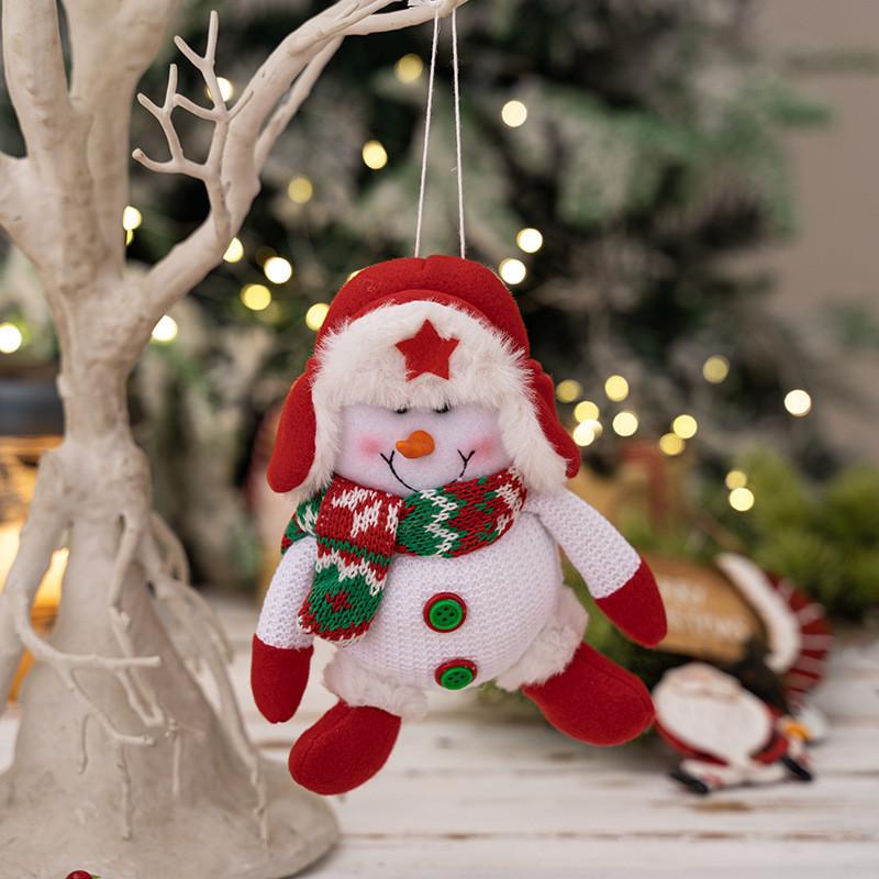 Plush Santa Claus Doll Pendant Christmas Tree Decoration For Festive Celebration