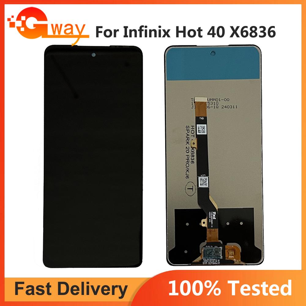 

LCD Screen and Digitizer Full Assembly For Infinix Hot 40 X6836