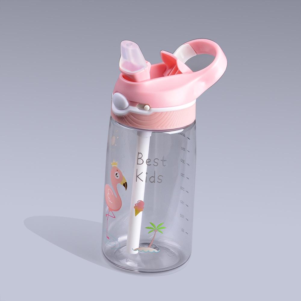 Tritan Large Capacity Portable Sports Water Bottle with Straw - Stylish Plastic Cup for Adults.