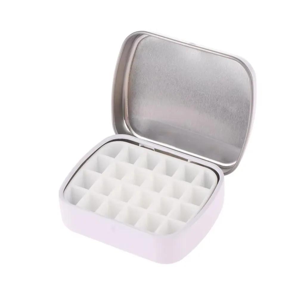 Durable Portable Empty Watercolor Tin Box Mini 12/24 Grids Watercolor Tin Box Watercolor Paint Palette Art Supplies