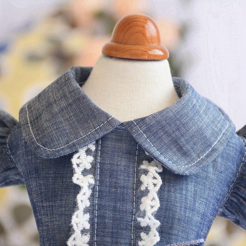Spring Pet Dog Denim Dress Jeans Skirt Dog Clothes Small Dog Dress Puppy Clothes Dog Cat Dresses Perritas Clothes Pet Supplies