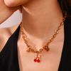 Fresh And Sweet Pendant Red Dripping Fruit Cherry Diy Jewelry Pendant Accessories