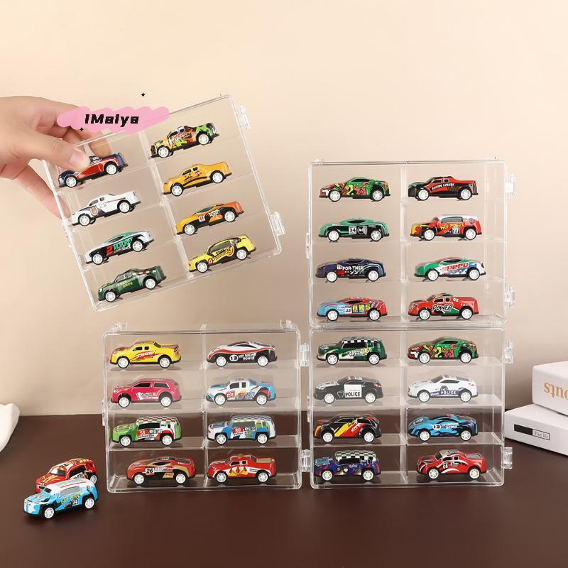 M-1Pcs Car Model Dust-Proof Display Stand Transparent Toy Car Placement Box Compact Car Model Storage Display Box