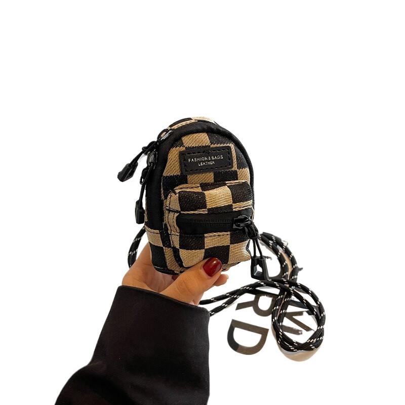 Newcity Kids Mini Waterproof Plaid Shoulder Crossbody Bag