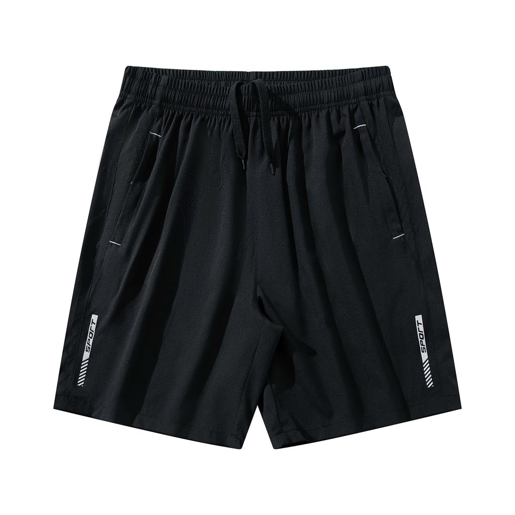 Men's Summer Five Quarter Shorts Solid Color Summer Loose Beach Pants