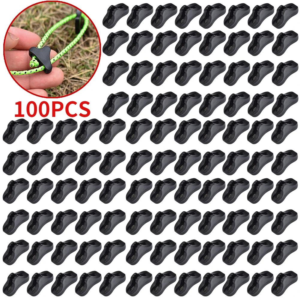 Camping Tent Fastener Wind Rope Buckles Triangle Anti Slip Cord Stopper Tools