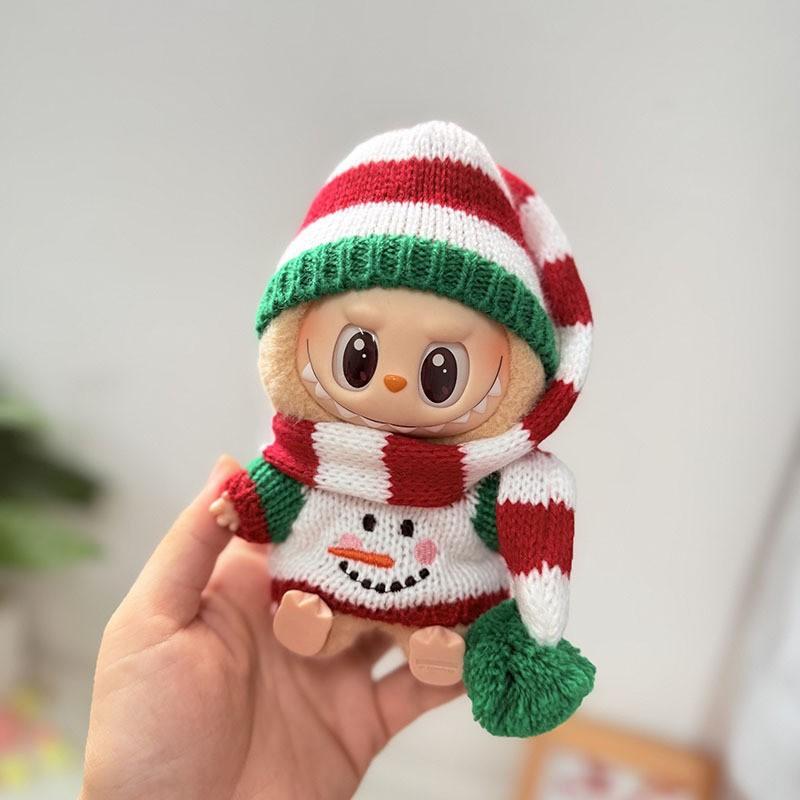 The First, Second and Third Generations of Christmas Baby Clothes Wear 17cm Pendants, and The Clothes Sit with Colored Beads Christmas Set.