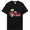 Men's Graphic T-shirt Teddy Bear Race Car T Shirt Cotton Short Sleeve Tees Oversized Streetwear Men Clothing Oversized 43003