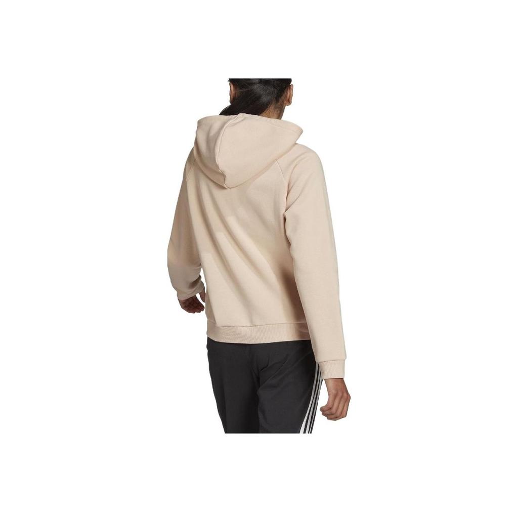 adidas Letter Logo Printed Hooded Sports Sweatshirt Women Sweatshirt Light-Pink HB5107