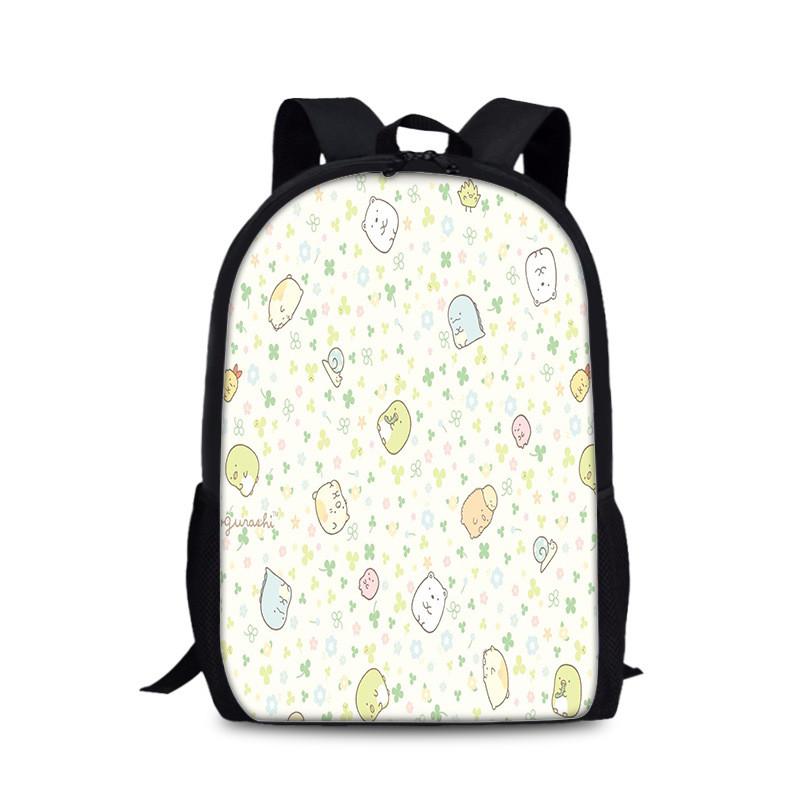 Sumikkogurashi School Bag With Waterresistant Nylon Fabric And Adjustable Shoulder Straps For Students