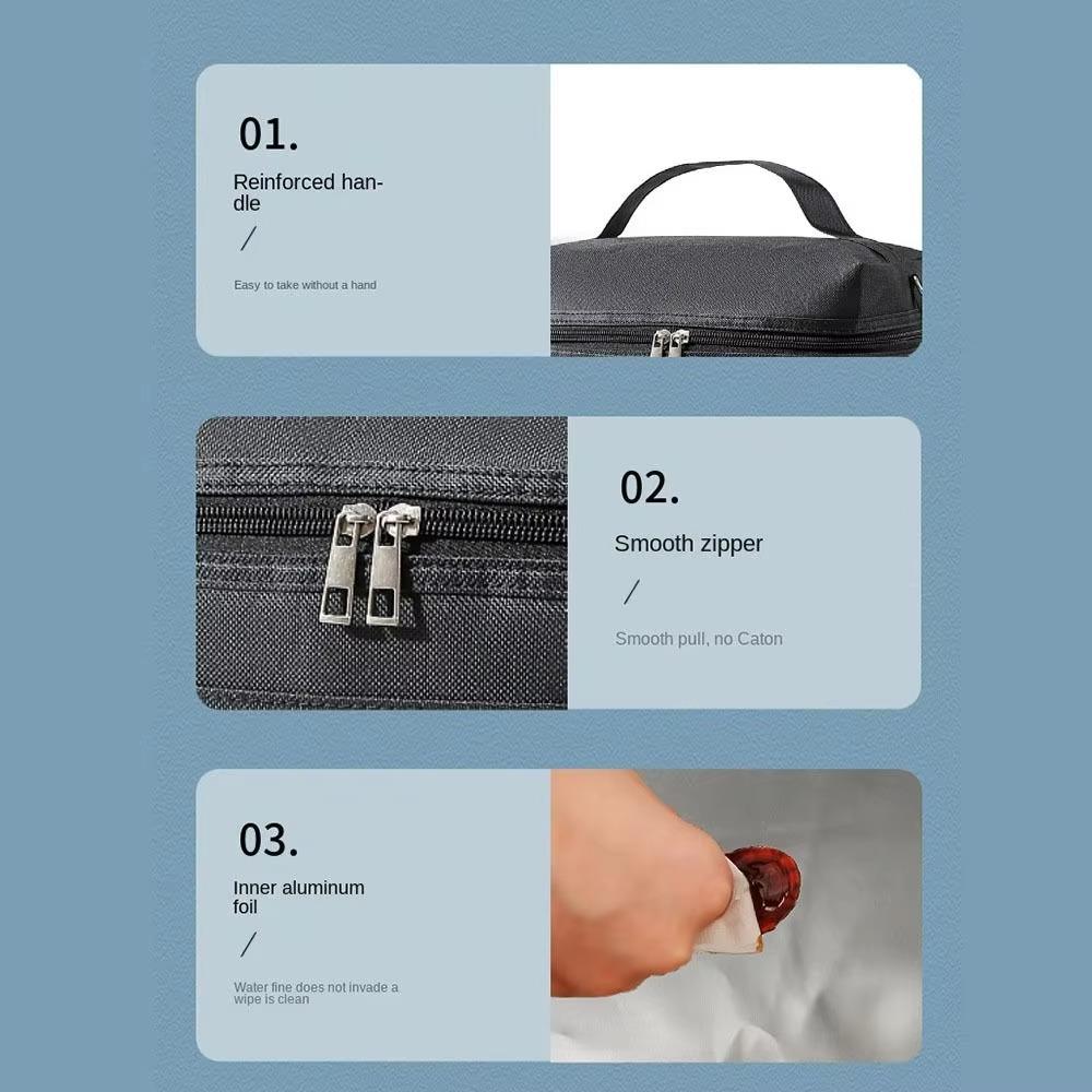 Adjustable Shoulder Strap Insulated Lunch Bag Thickened Food Tote Bag  Food Storage