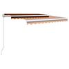 Manual Retractable Awning 350 X 250 Cm Orange and Brown