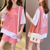 Summer Casual Sports Suit for Women New Korean Style Fashionable Age-reducing Shorts Shorts and Running Two-piece Set