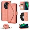 Leather Case For Xiaomi Redmi A4 5G/14C 4G/14R 5G/Poco C75 4G Magnetic Closure Wallet Stand Phone Cover with Crossbody Strap