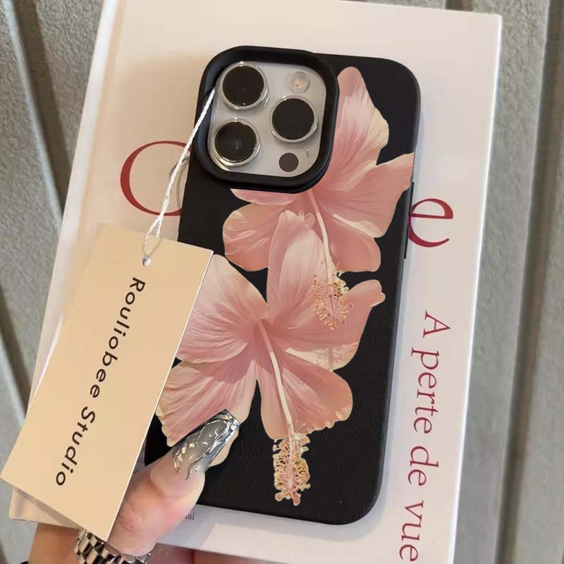 Rosa Hibiskus Elegante Hohe Ästhetik Handyhülle Für iPhone 17 16 Pro Max 15 14 13 12 11 XS X XR 16e 16Plus 17Air Anti-Drop Hülle