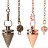 Gift Chain Gold Silver Antique Copper Dowsing Amulet Healing Reiki Pendulum Pendant Metal Cone Pendule Reiki