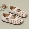 Girls Soft Sole Summer Sandals Closed Toe Breathable Woven Design Adjustable Strap Comfortable Fit Lightweight Shoes for Toddlers and Kids
