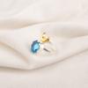 Natural Swiss Blue Topaz 925 Silver Statement Anniversary Engagement Gift Ring RR-58-7