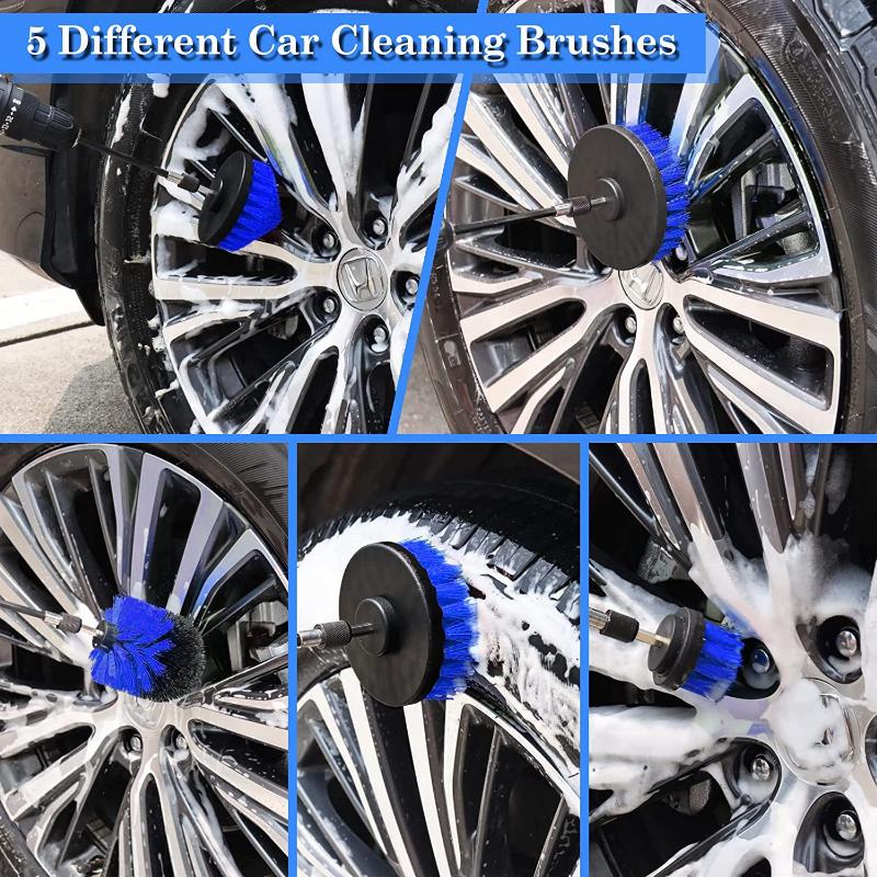 Reinigungsbürste für elektrische Bohrmaschinen, Badezimmeroberflächen, Badewanne, Dusche, Fliesen und Fugenmörtel, Allzweck-Reinigungsset für Power Scrubber