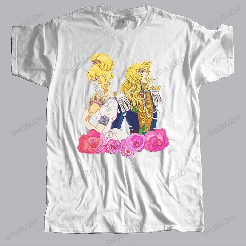Fashion T Shirt Unisex Lady Oscar Girl And Boy Androgyne Tshirt Short Sleeves Pure Cotton Tee Tops The Rose Of Versailles Tshirt S